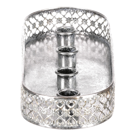 Svietnik adventný 34cm UM0926 SILVER